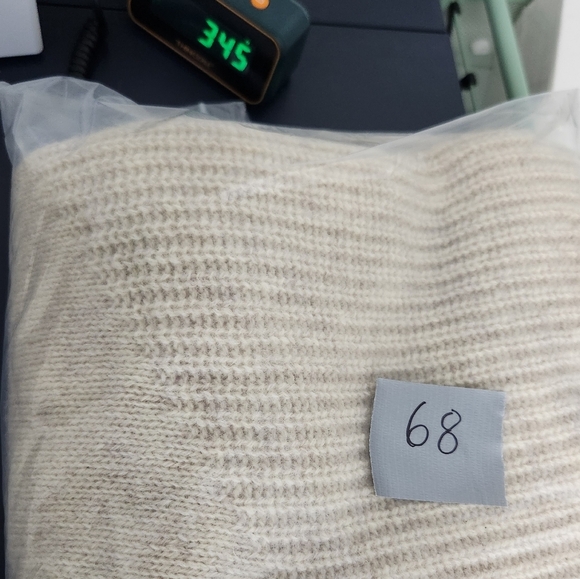 Y2K Bootlegger Wool Fisherman Fishermancore Cream Sweater Size M Cozycore Warm - Picture 14 of 14